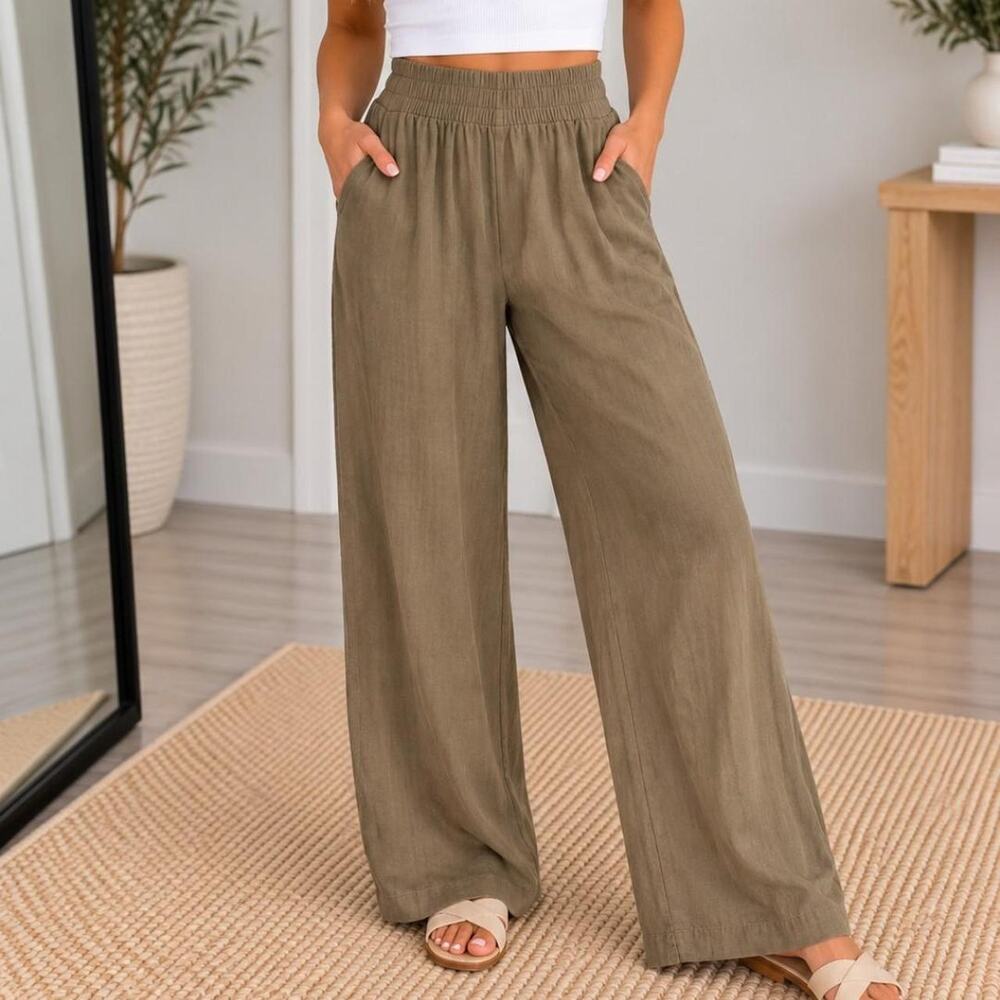Old Navy tan/khaki linen blend pants